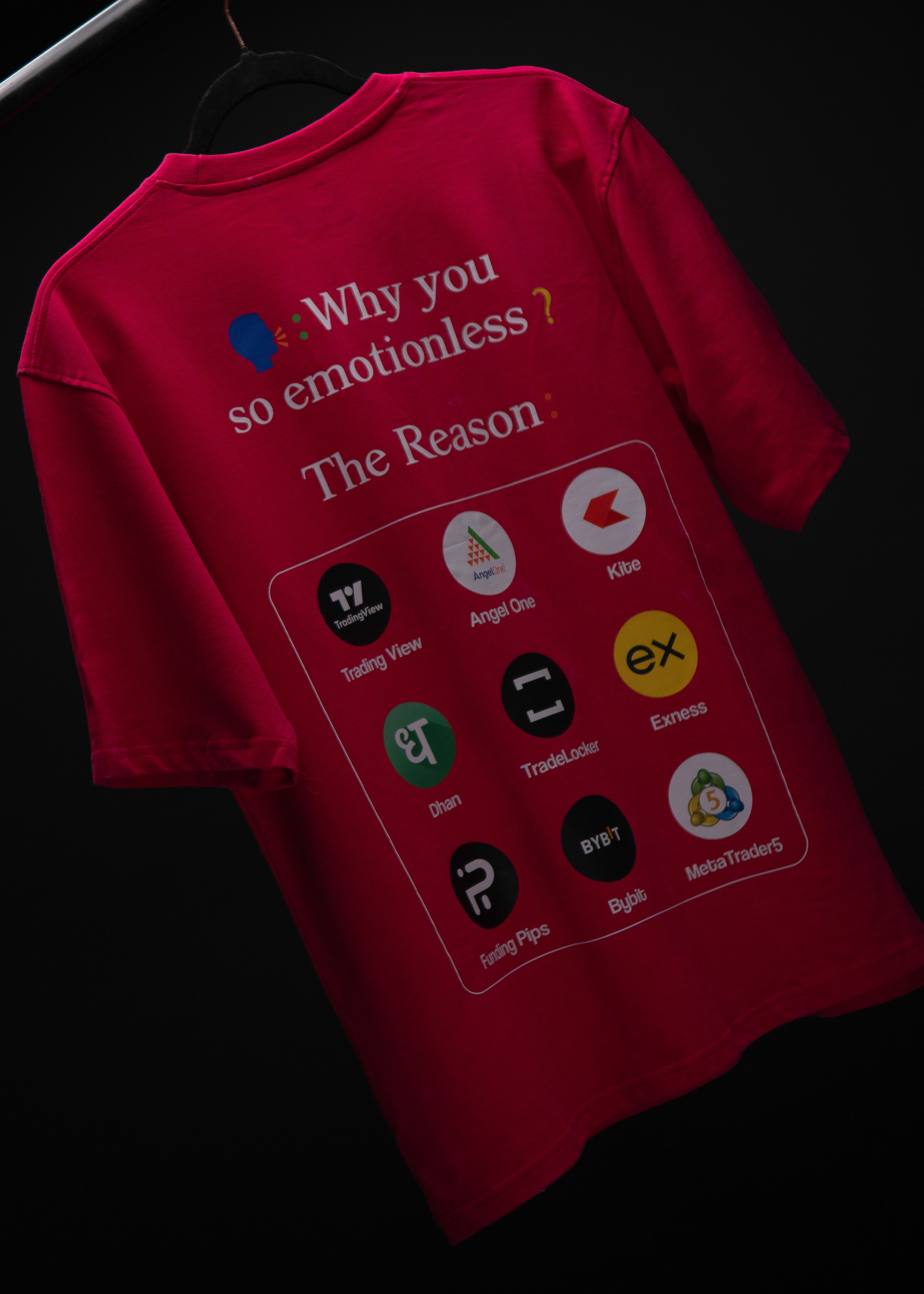 WHY YOU SO EMOTIONLESS? PINK ACID WASH OVERSIZED T SHIRT