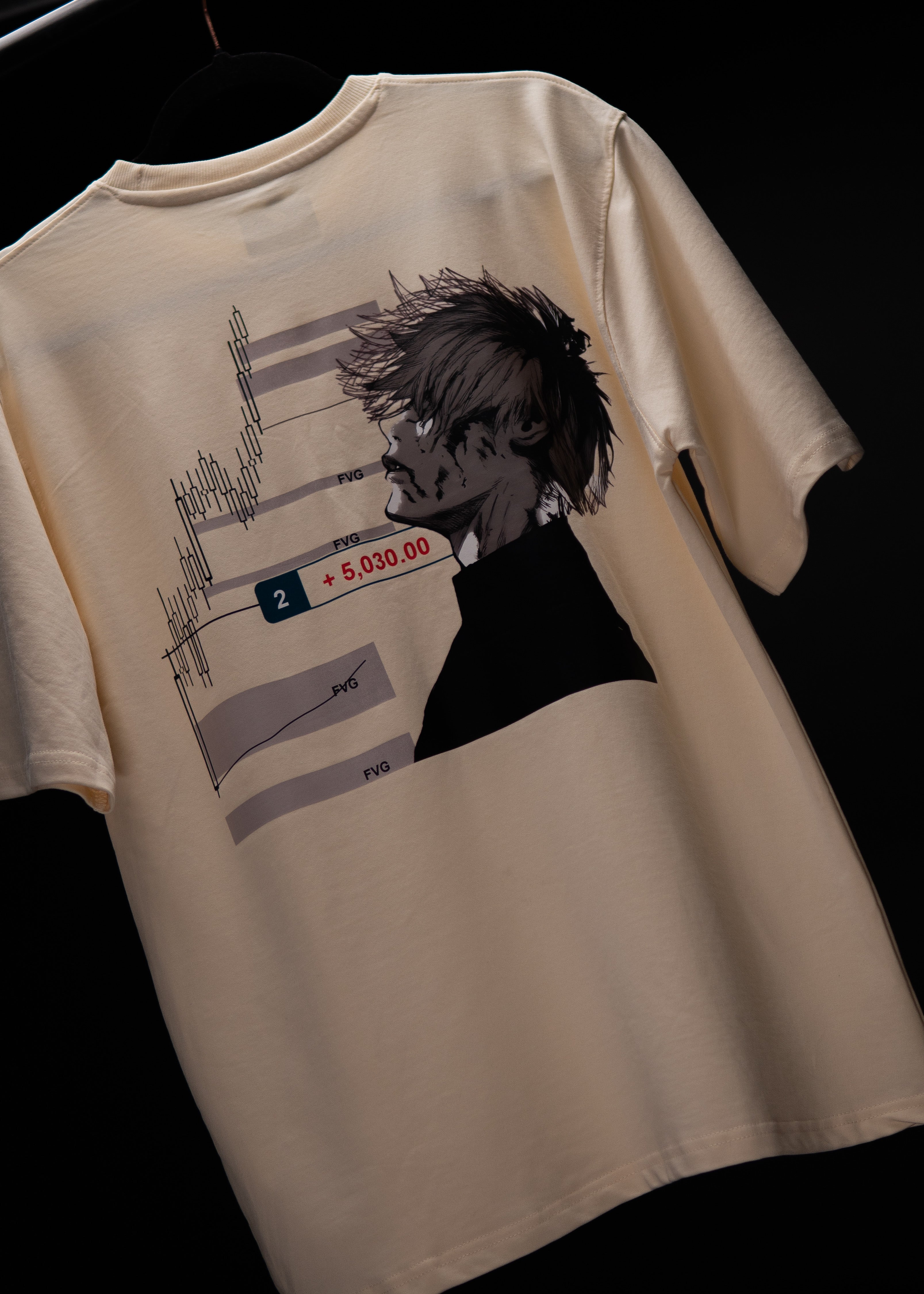 5030 BREAKDOWN OVERSIZED SANDAL CREAMY WHITE T SHIRT