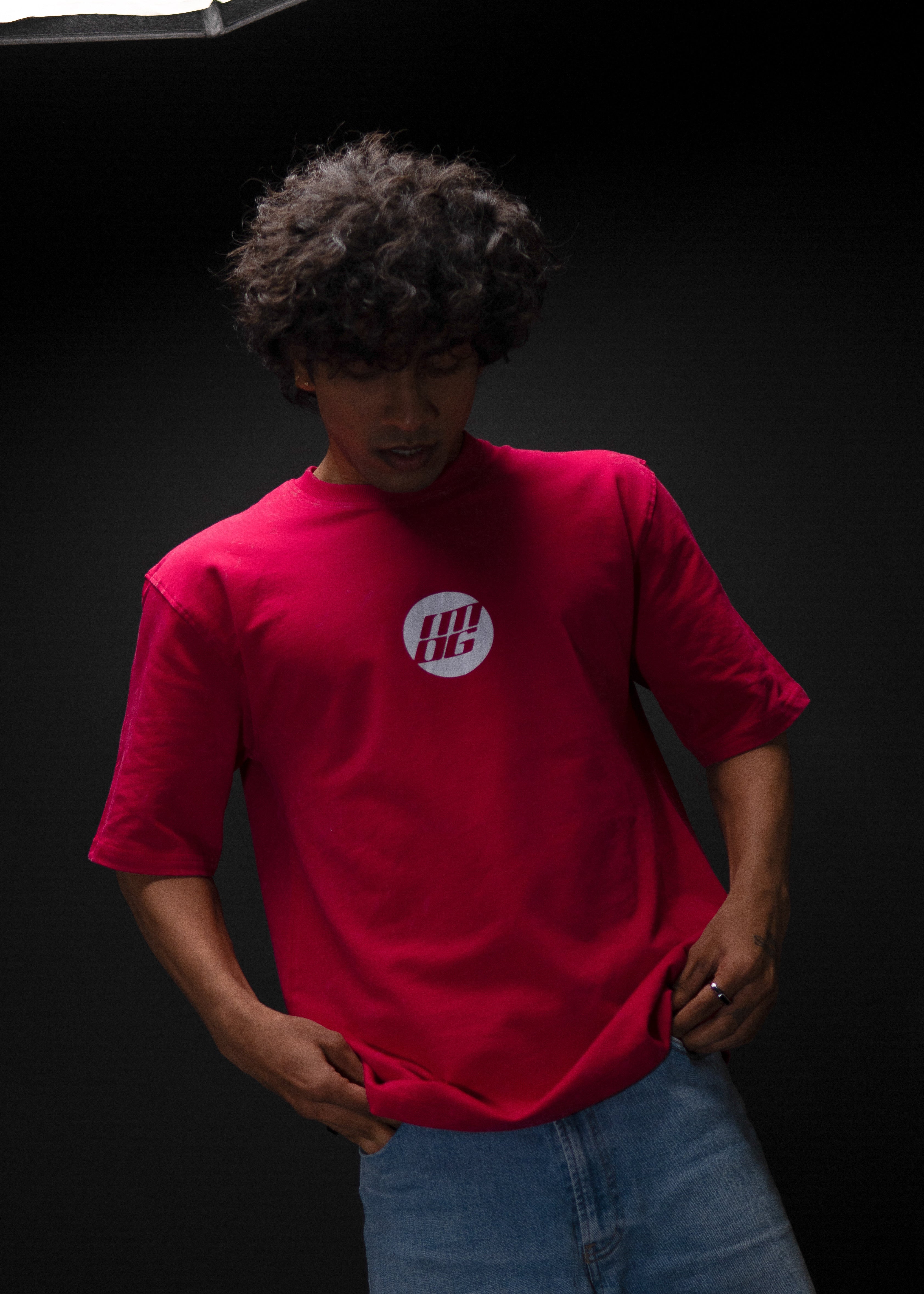 WHY YOU SO EMOTIONLESS? PINK ACID WASH OVERSIZED T SHIRT