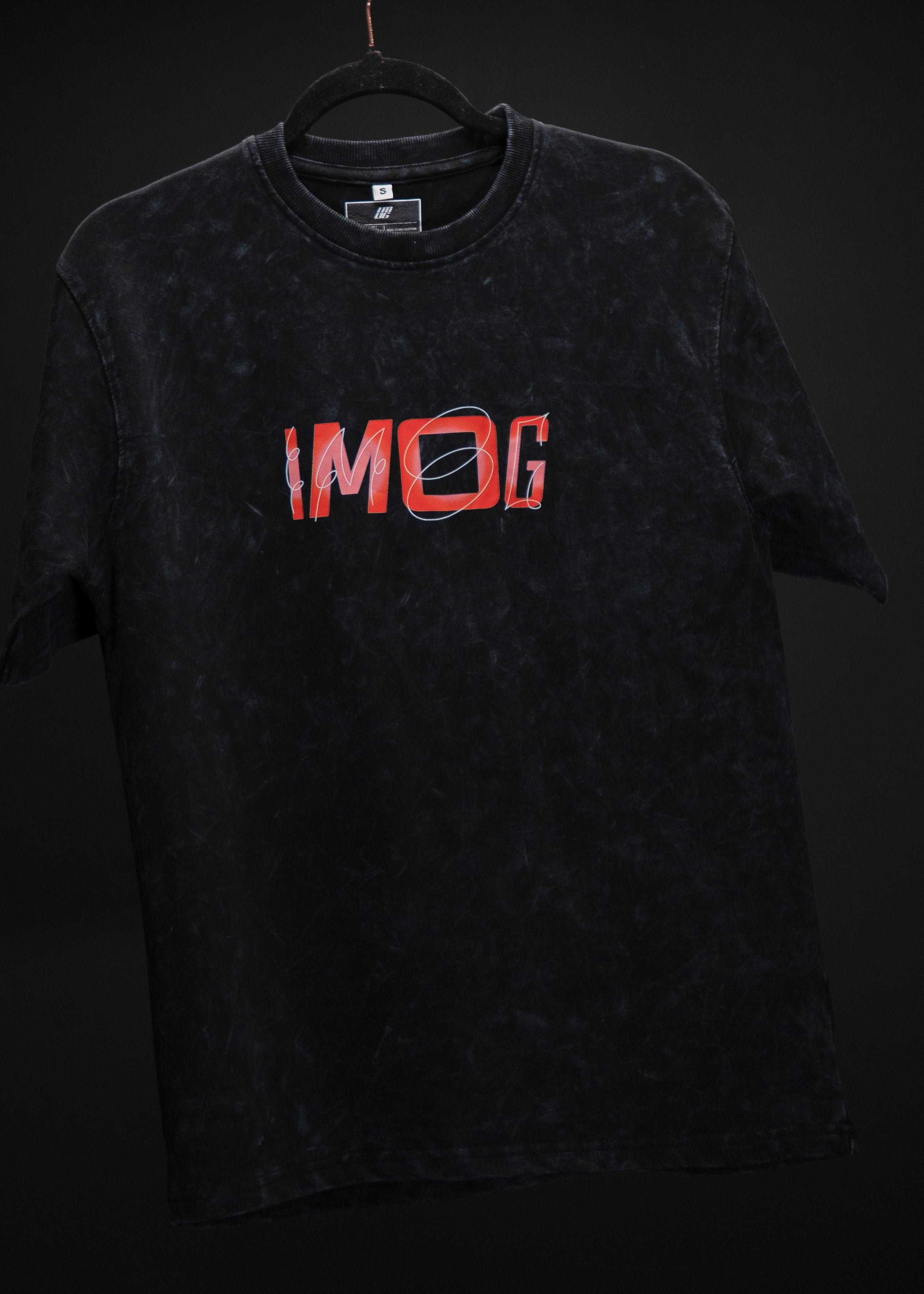 HOW’S LIFE GOING ? BLACK ACID WASH OVERSIZED T SHIRT