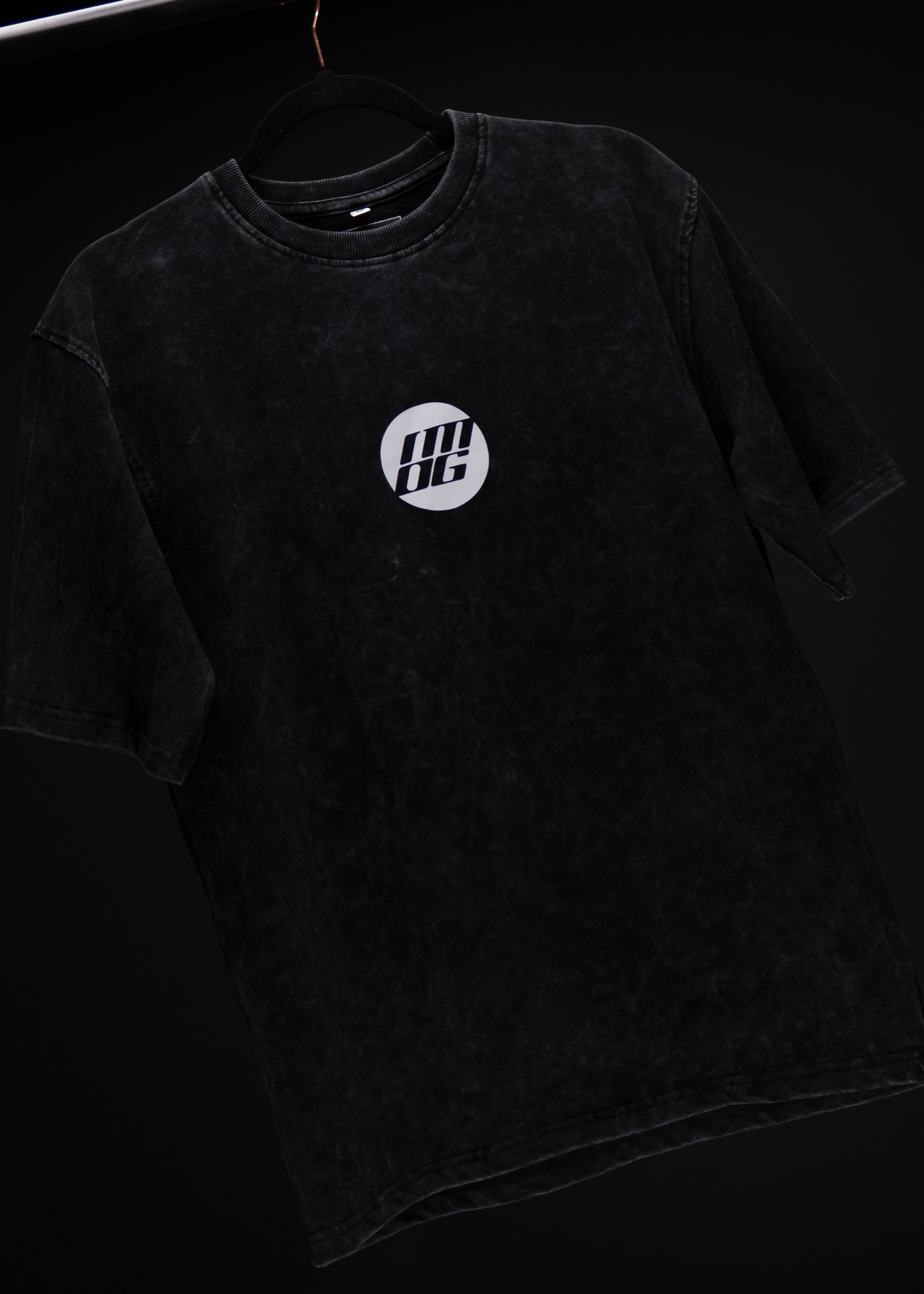 WHY YOU SO EMOTIONLESS ? BLACK ACID WASH OVERSIZED T SHIRT