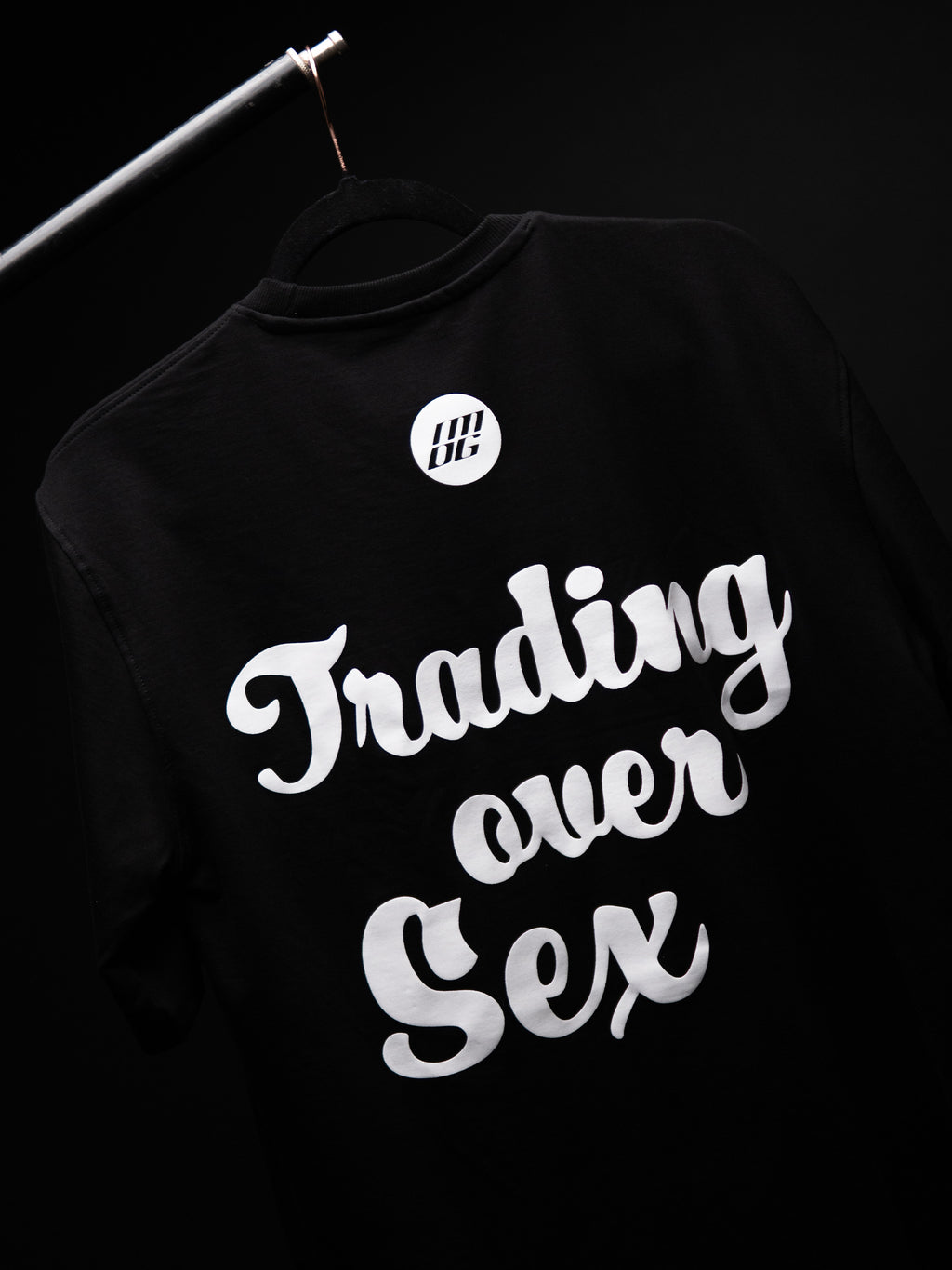 TRADING OVER SEX OVERSIZED BLACK T SHIRT
