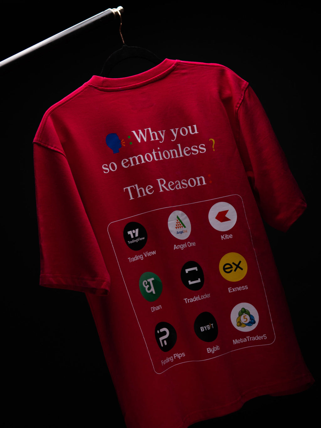 WHY YOU SO EMOTIONLESS? PINK ACID WASH OVERSIZED T SHIRT