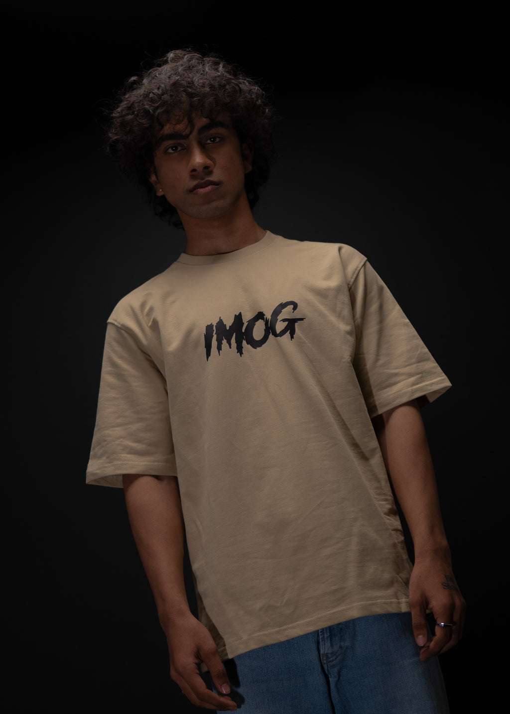 5030 BREAKDOWN OVERSIZED BEIGE T SHIRT