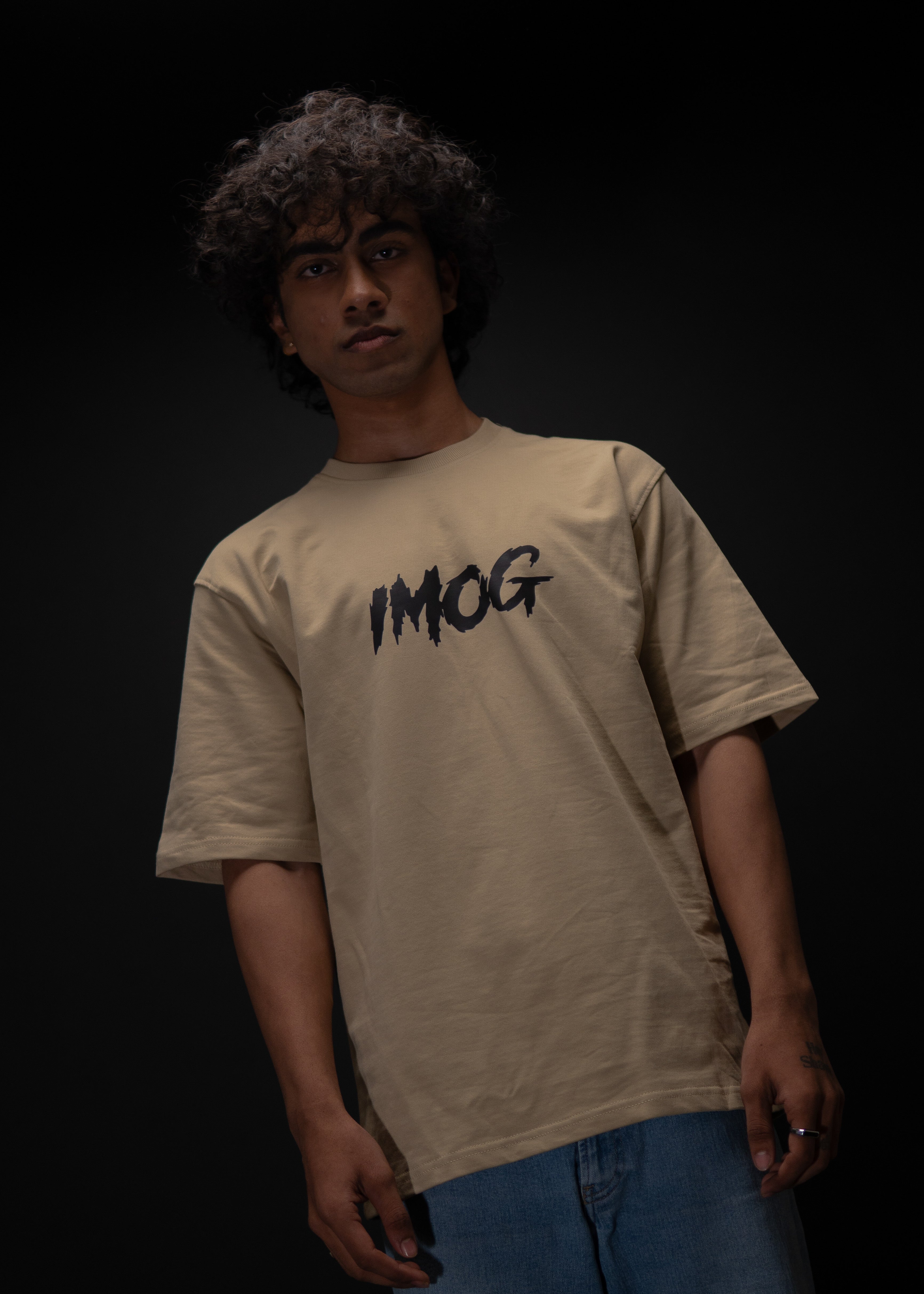 5030 BREAKDOWN OVERSIZED BEIGE T SHIRT