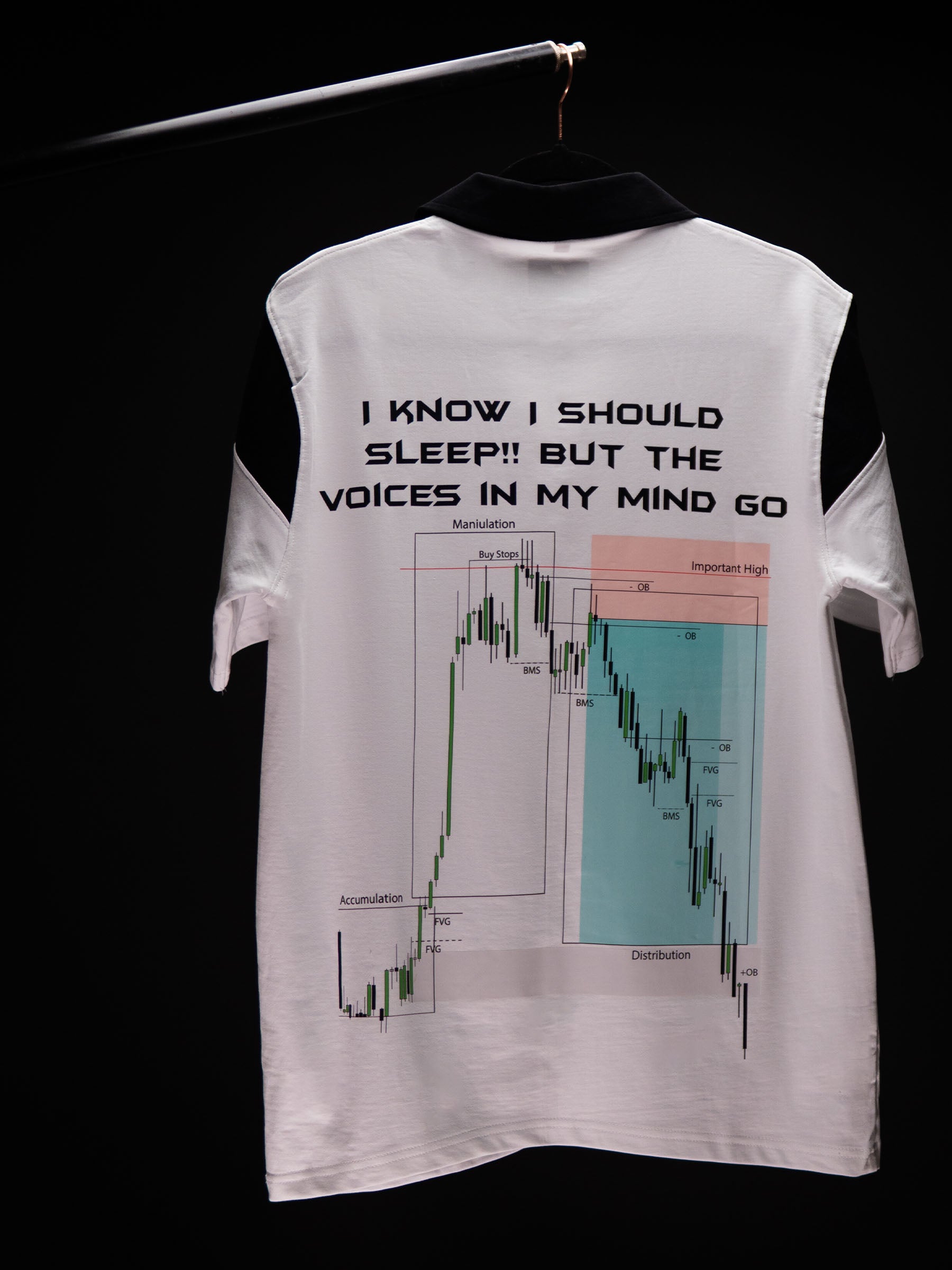 MY MIND TRADING OVERSIZED WHITE POLO T SHIRT