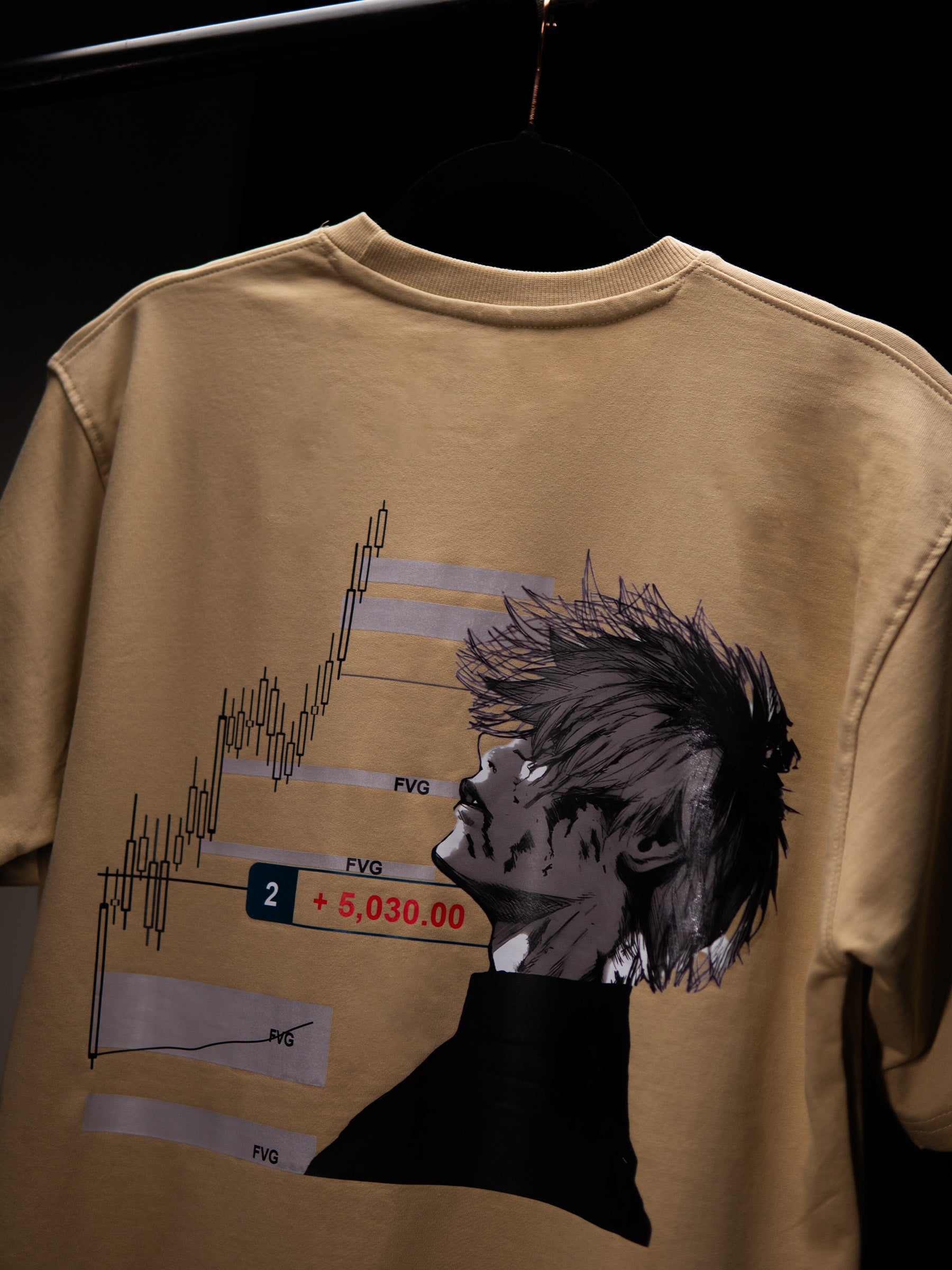 5030 BREAKDOWN OVERSIZED BEIGE T SHIRT