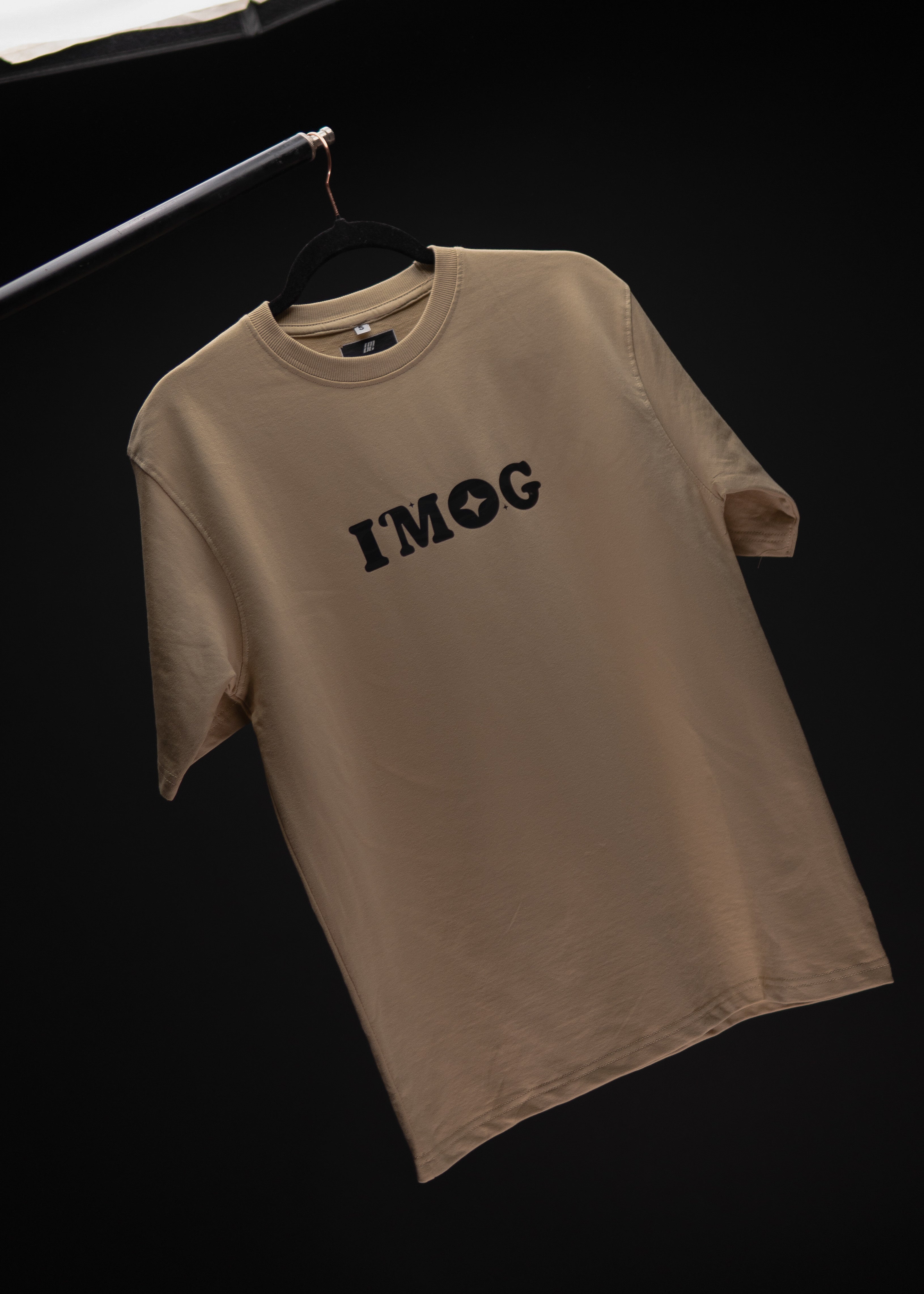 HARSHAD MEHTA FRENCH BEIGE OVERSIZED T SHIRT