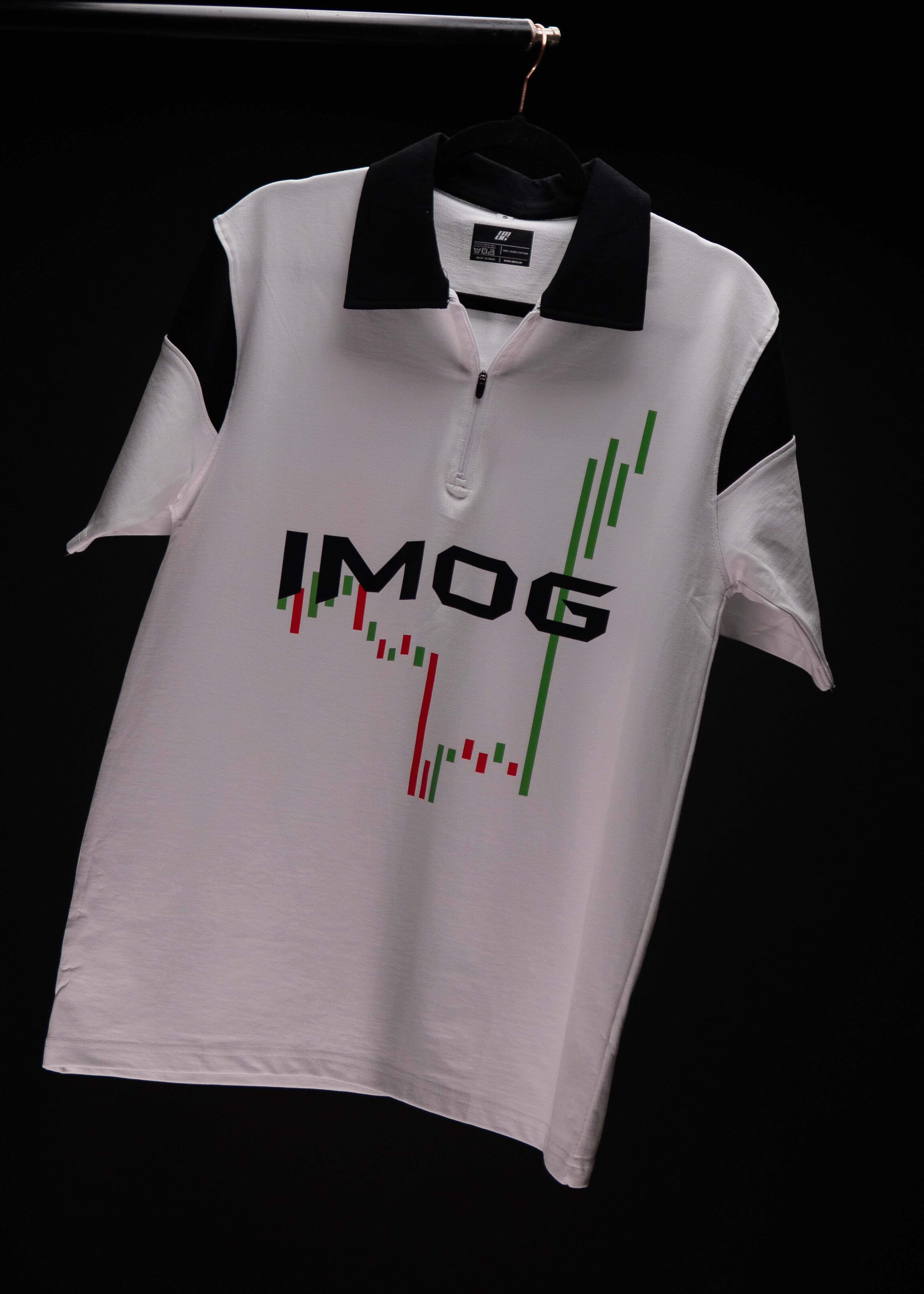MY MIND TRADING OVERSIZED WHITE POLO T SHIRT