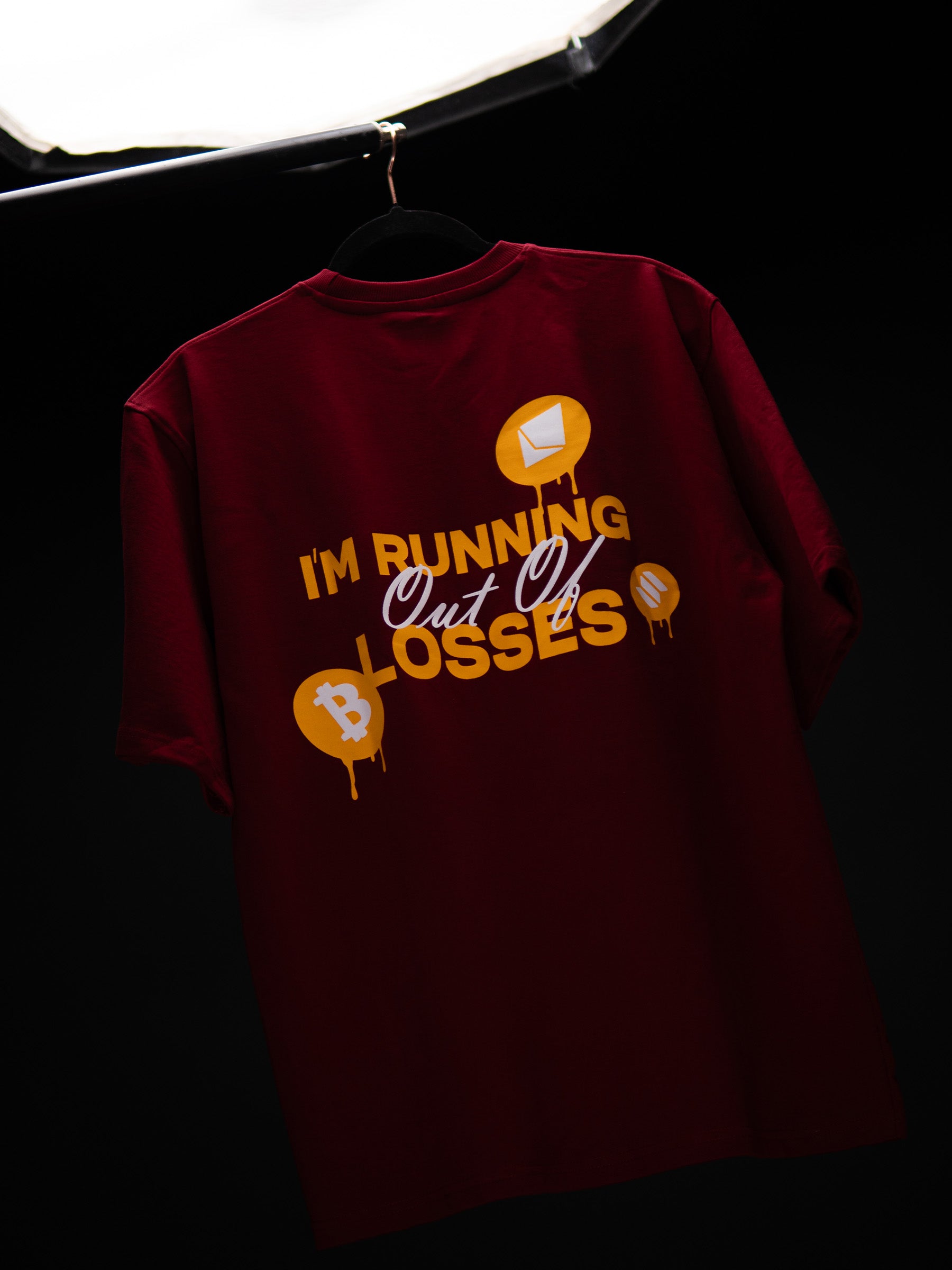 OUT OF LOSSES OVERSIZED MAROON T SHIRT