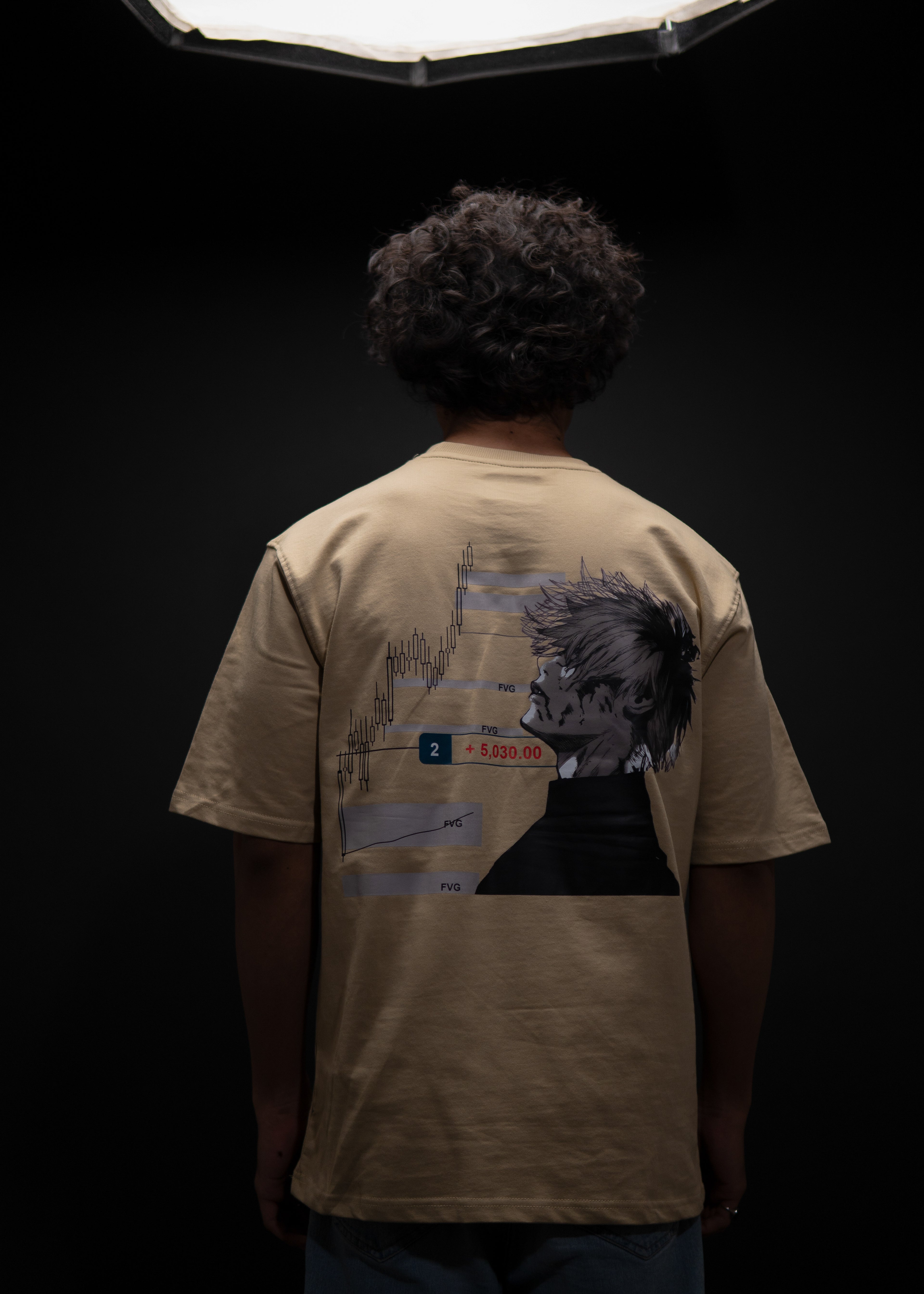5030 BREAKDOWN OVERSIZED BEIGE T SHIRT