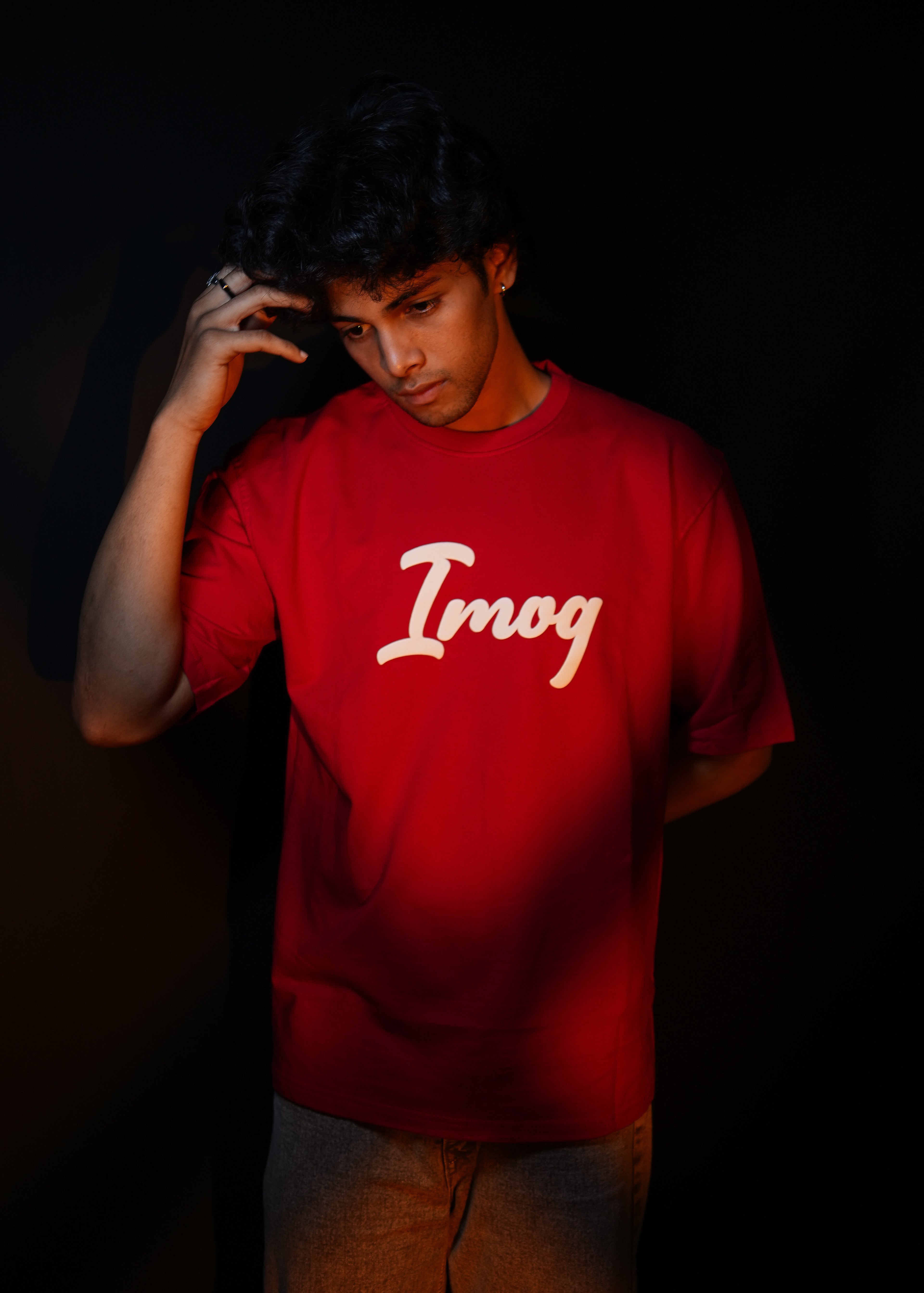 CHARTS DON’T LIE OVERSIZED RED T SHIRT