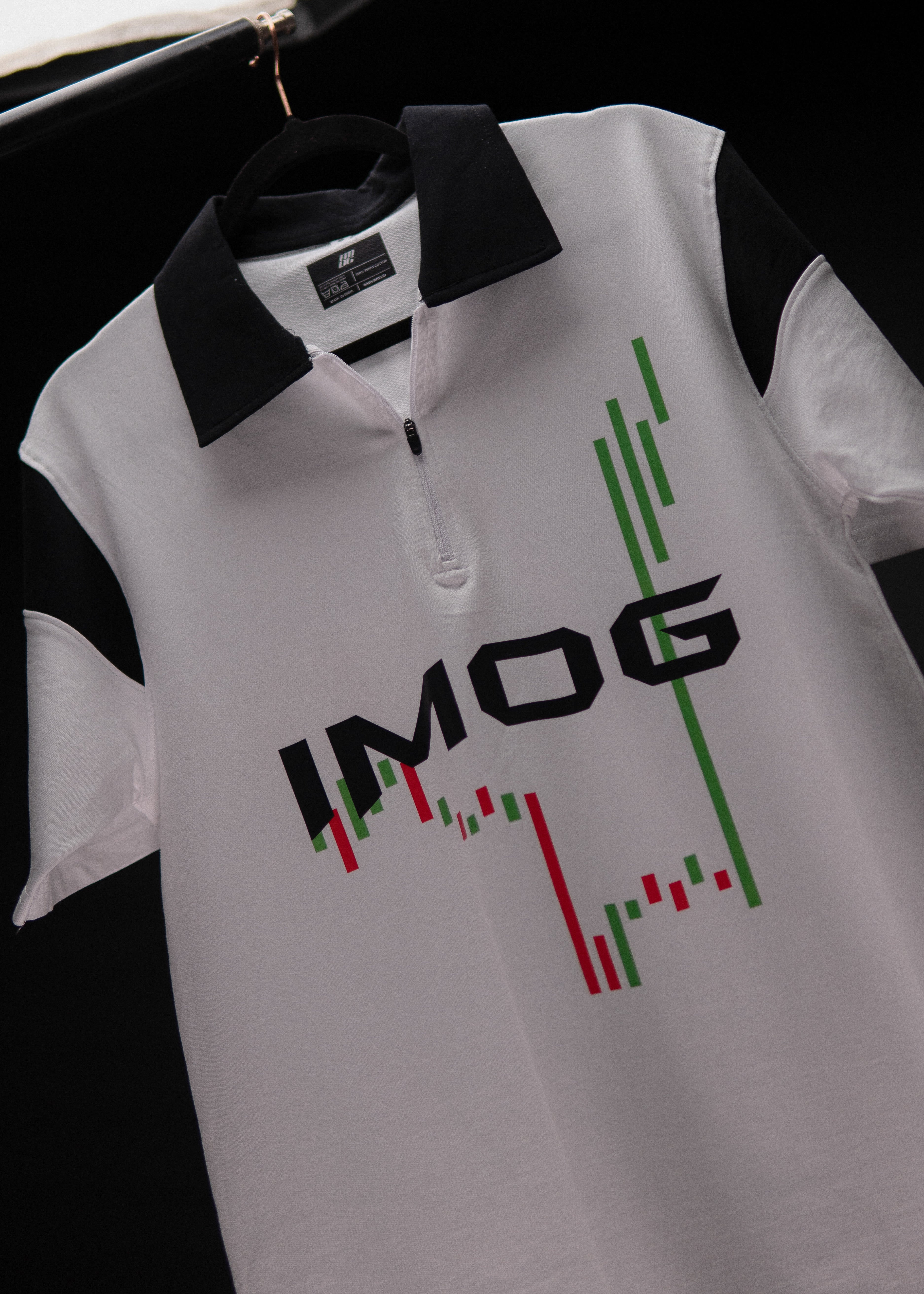 MY MIND TRADING OVERSIZED WHITE POLO T SHIRT