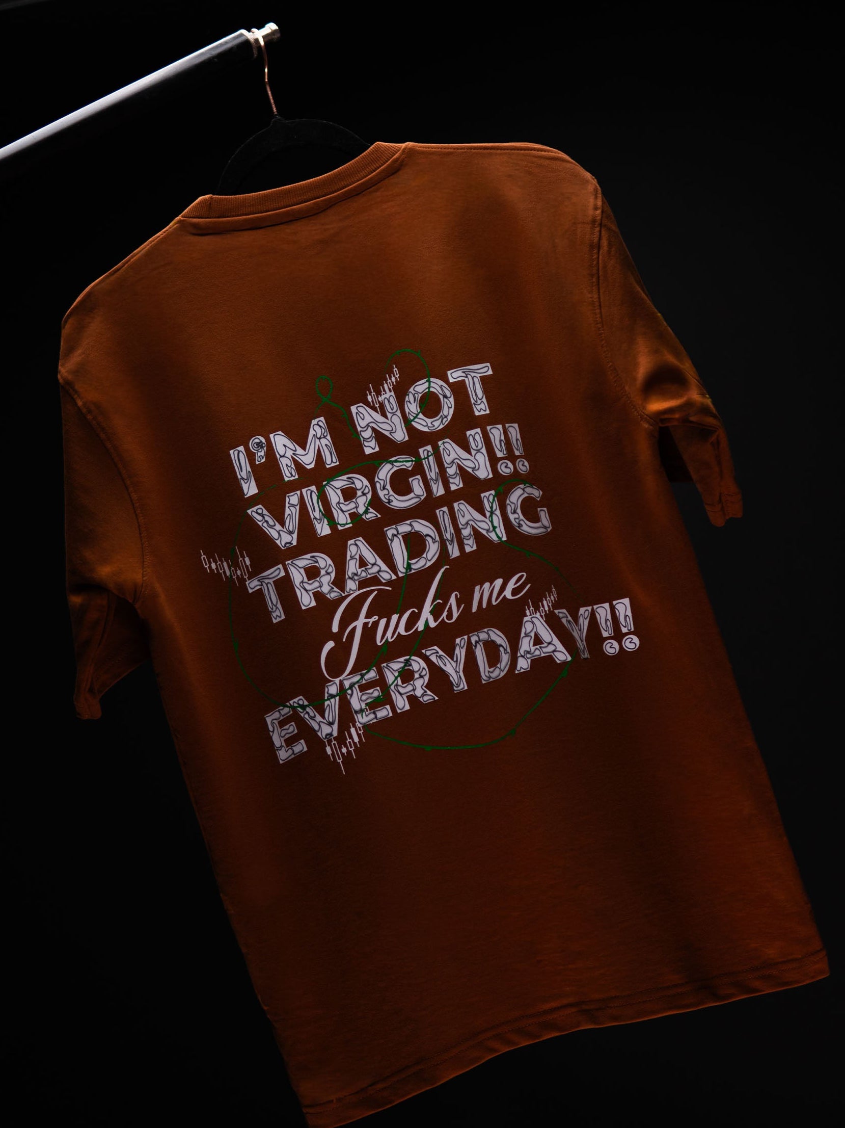 I’M NOT VIRGIN TRADING OVERSIZED BROWN T SHIRT