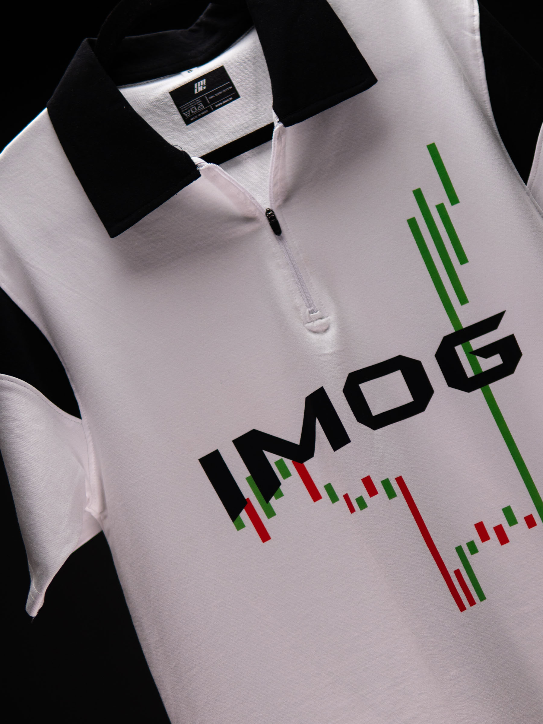 MY MIND TRADING OVERSIZED WHITE POLO T SHIRT