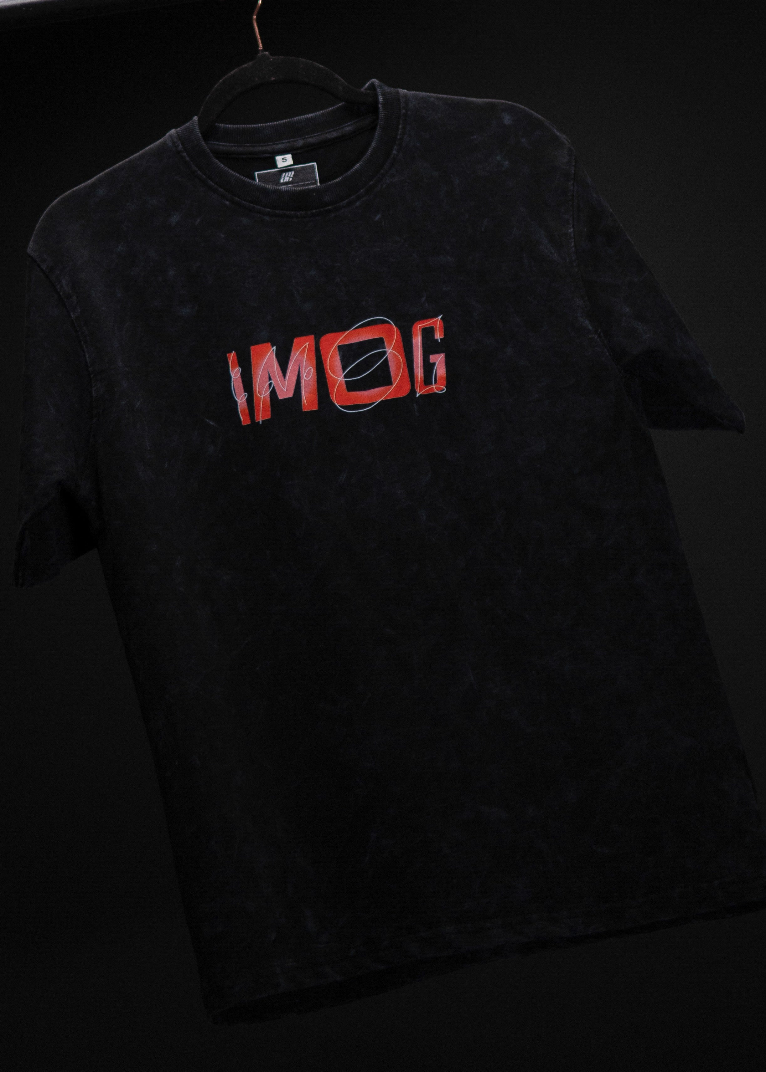 HOW’S LIFE GOING ? BLACK ACID WASH OVERSIZED T SHIRT