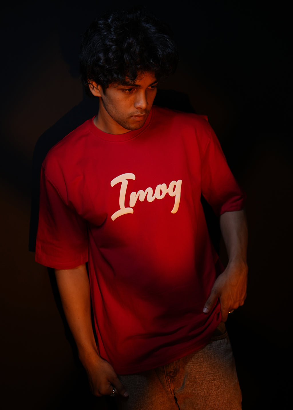 CHARTS DON’T LIE OVERSIZED RED T SHIRT