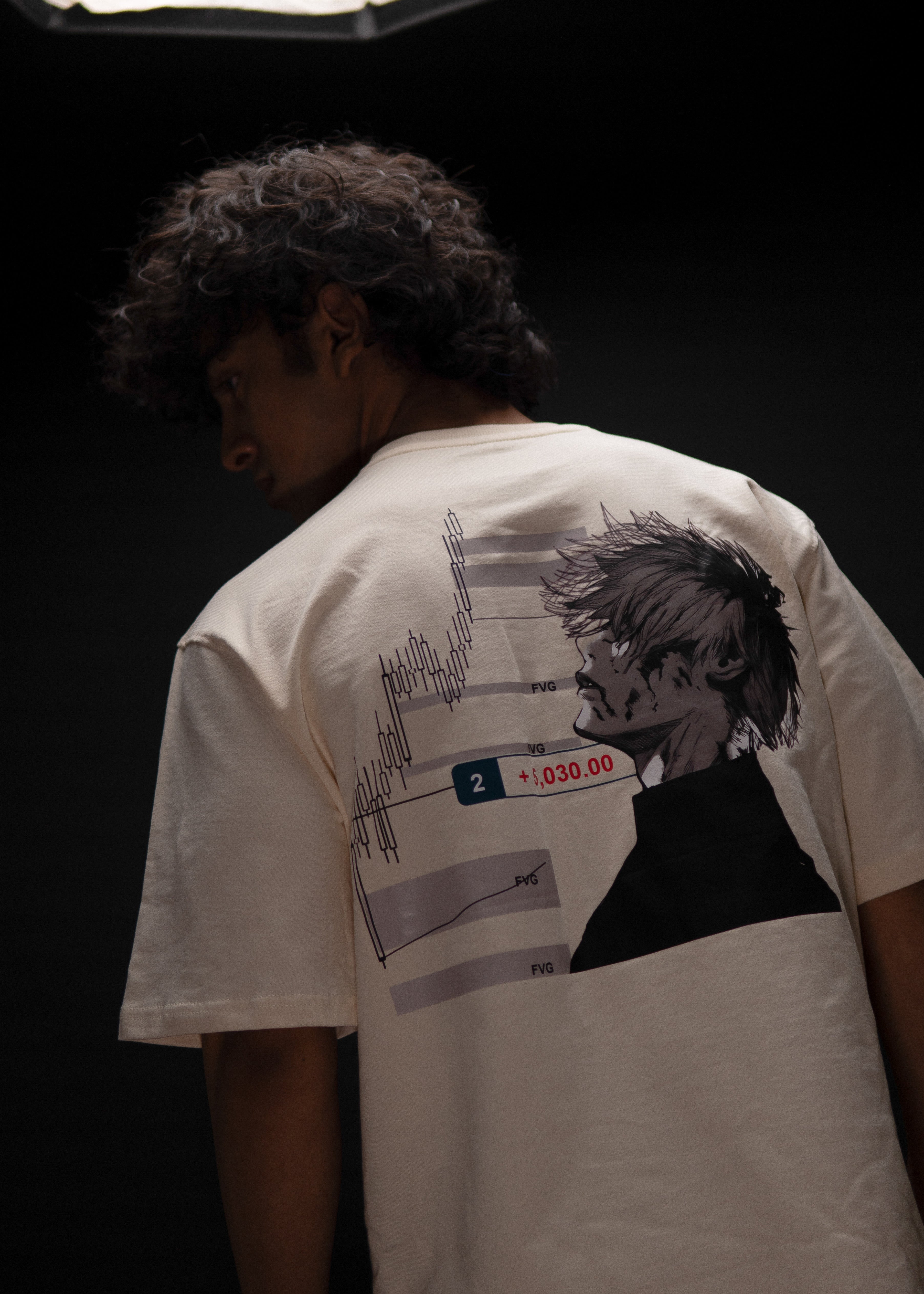 5030 BREAKDOWN OVERSIZED SANDAL CREAMY WHITE T SHIRT