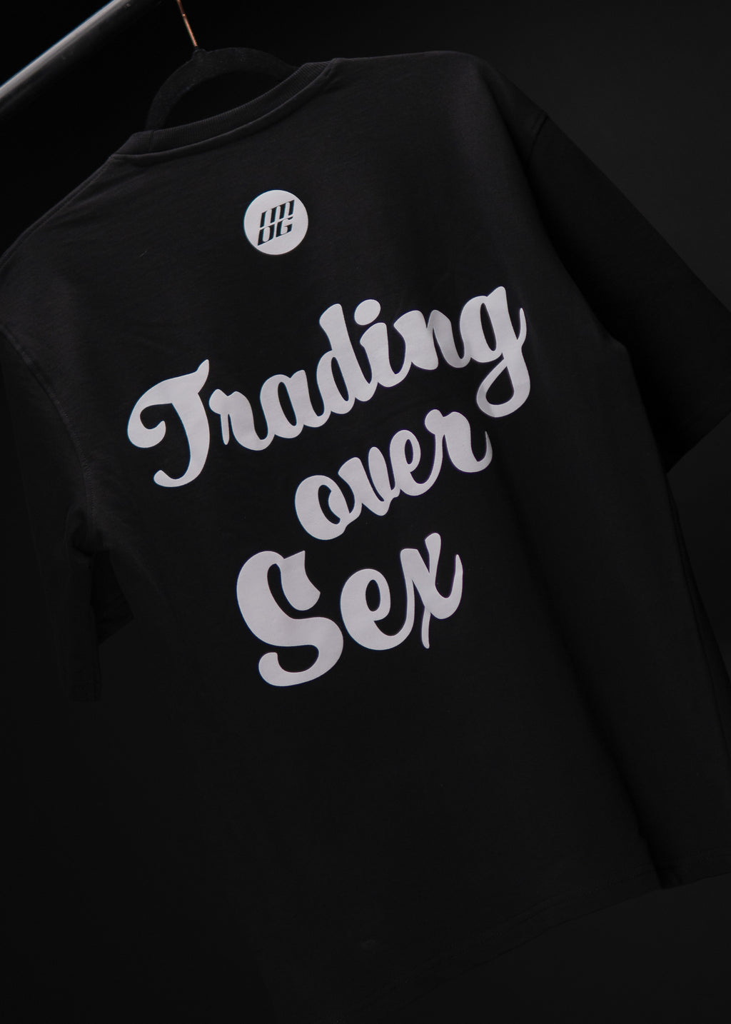 TRADING OVER SEX OVERSIZED BLACK T SHIRT
