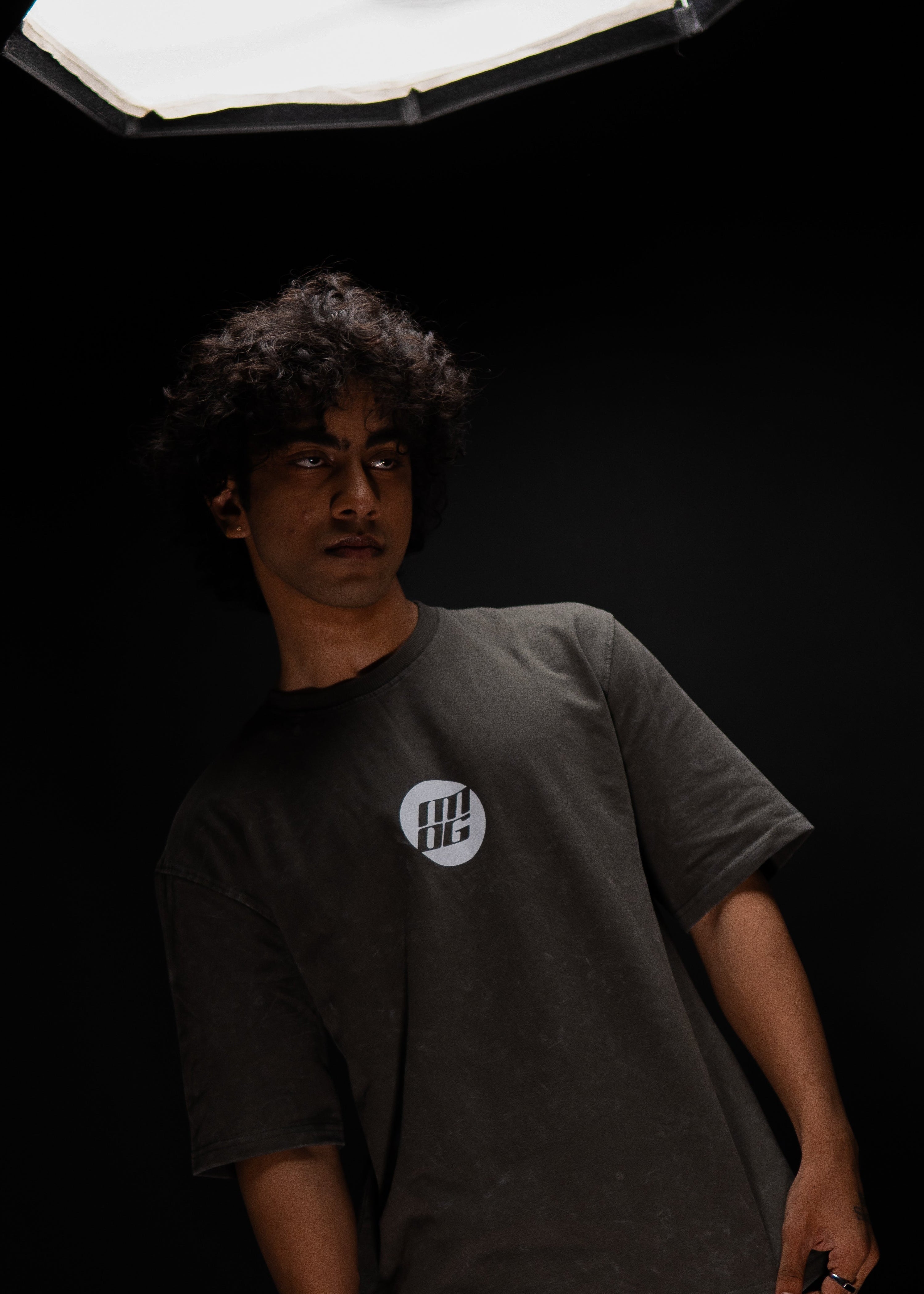 BTC FAV GREY ACID WASH OVERSIZED T SHIRT