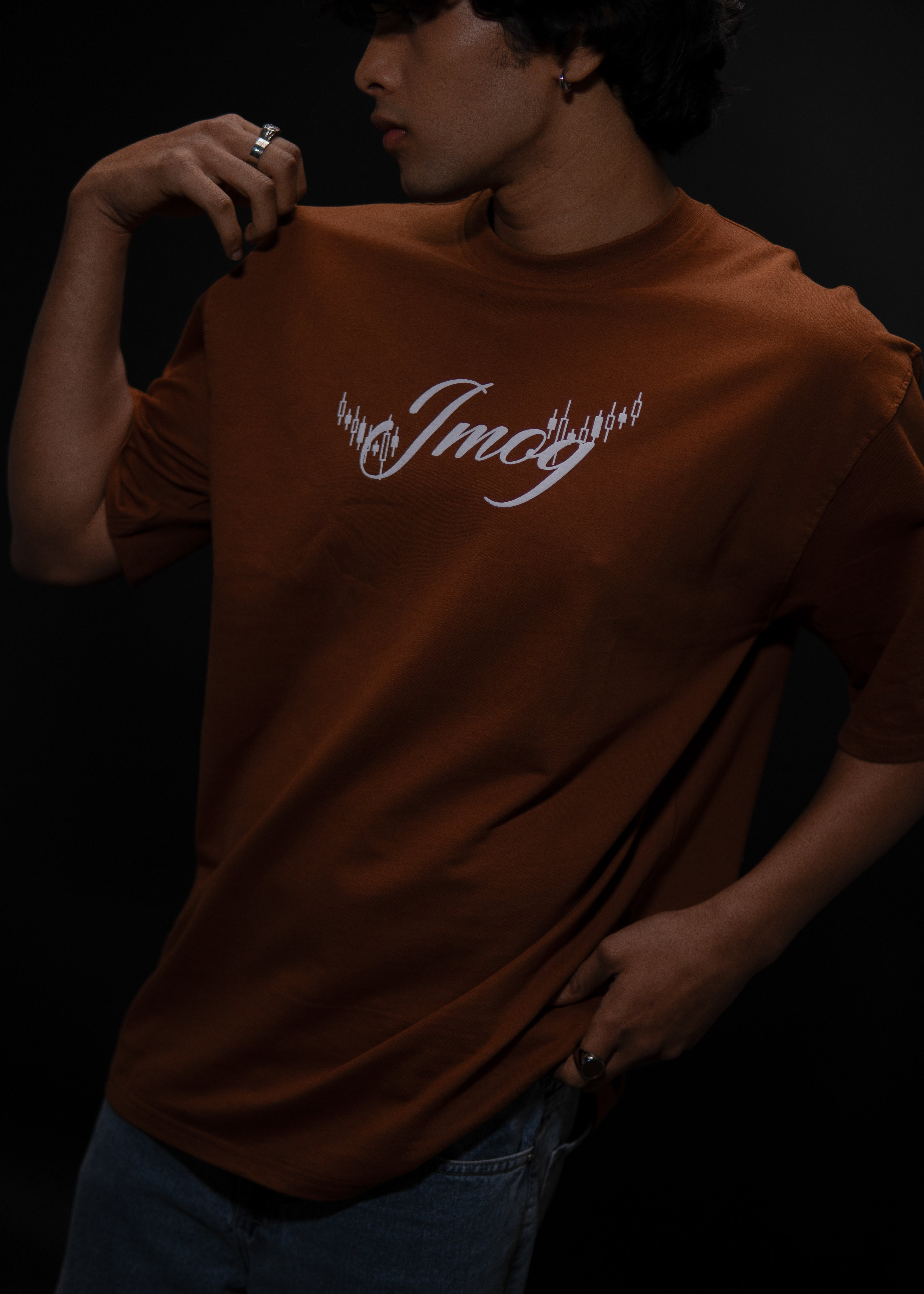 I’M NOT VIRGIN TRADING OVERSIZED BROWN T SHIRT
