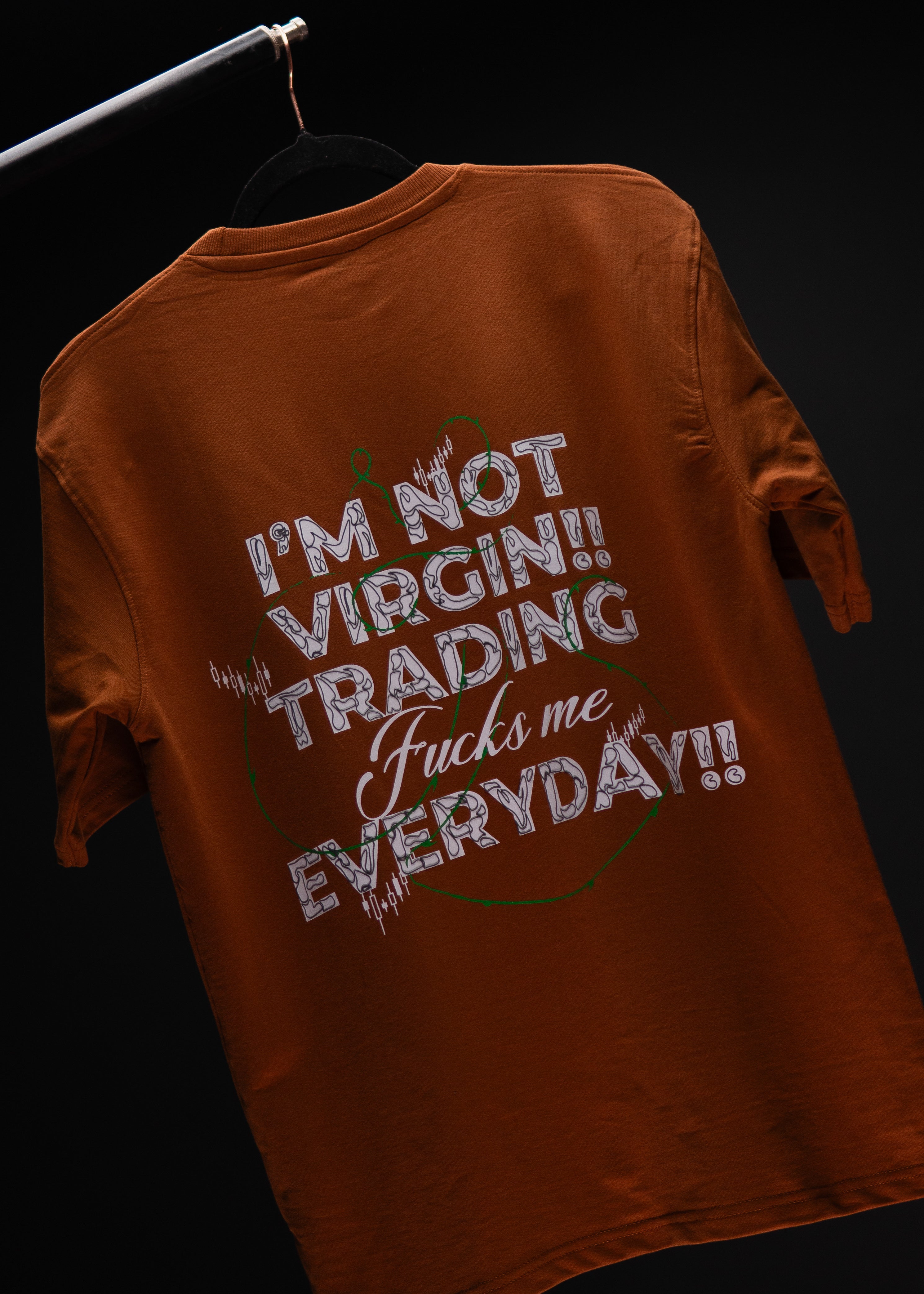 I’M NOT VIRGIN TRADING OVERSIZED BROWN T SHIRT