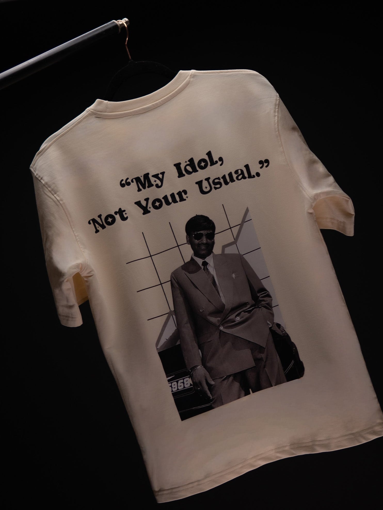 HARSHAD MEHTA SANDAL CREAMY OVERSIZED T SHIRT