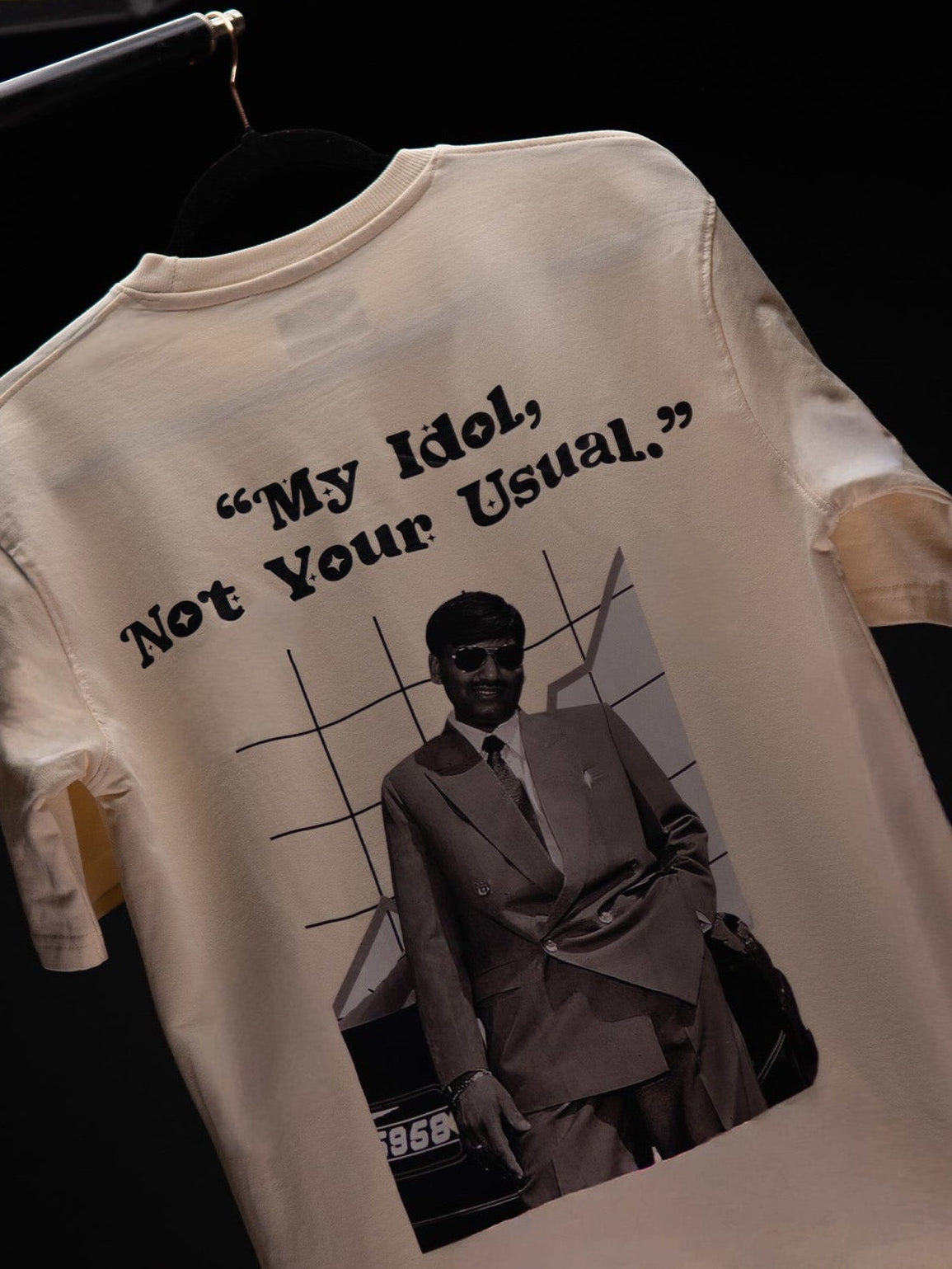 HARSHAD MEHTA SANDAL CREAMY OVERSIZED T SHIRT