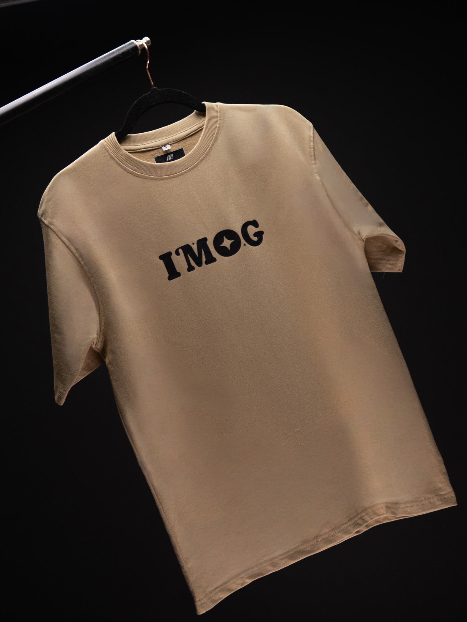 HARSHAD MEHTA FRENCH BEIGE OVERSIZED T SHIRT