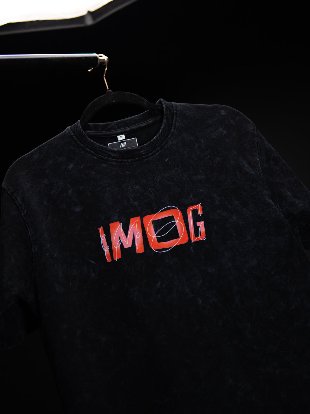 HOW’S LIFE GOING ? BLACK ACID WASH OVERSIZED T SHIRT