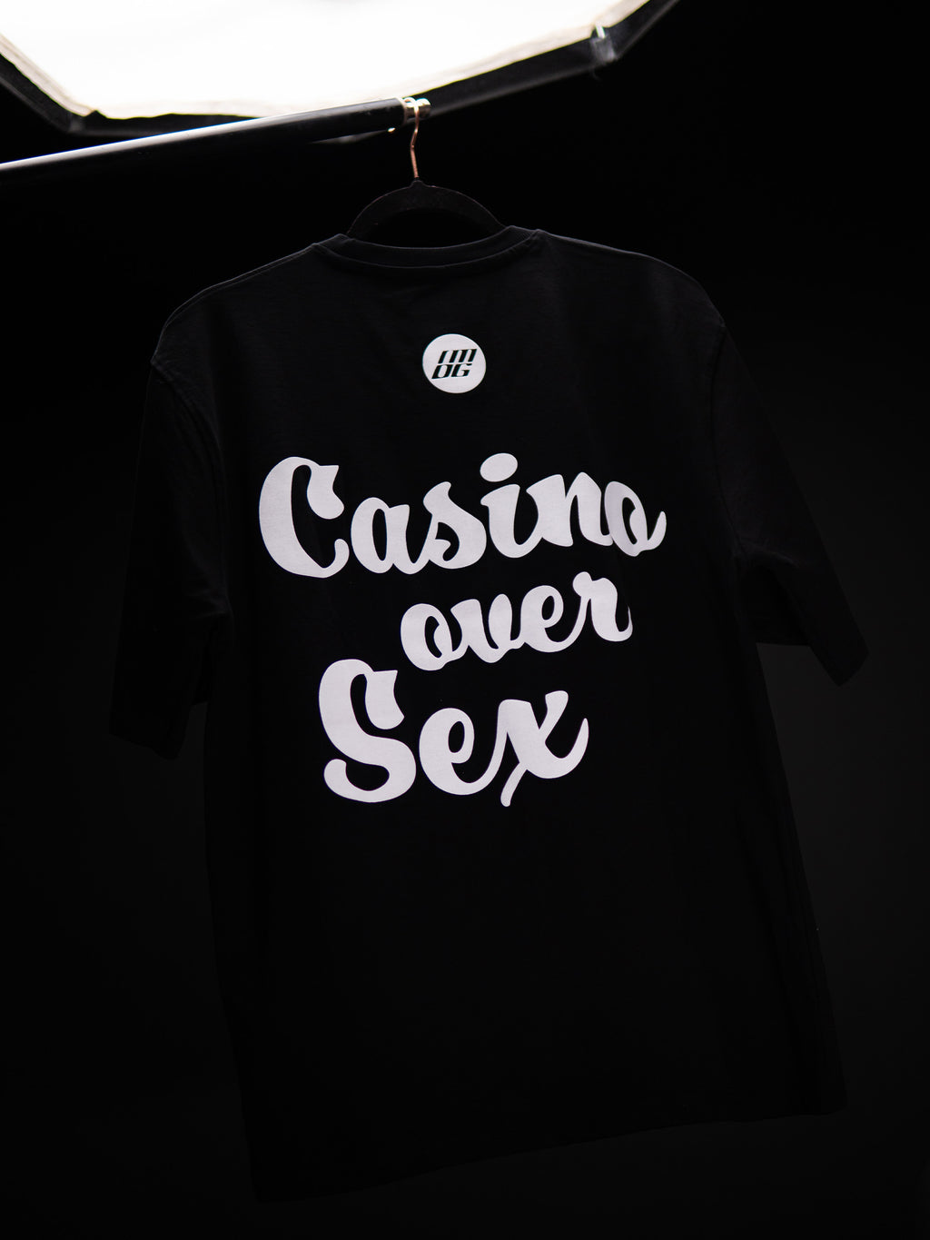 CASINO OVER SEX OVERSIZED BLACK T SHIRT