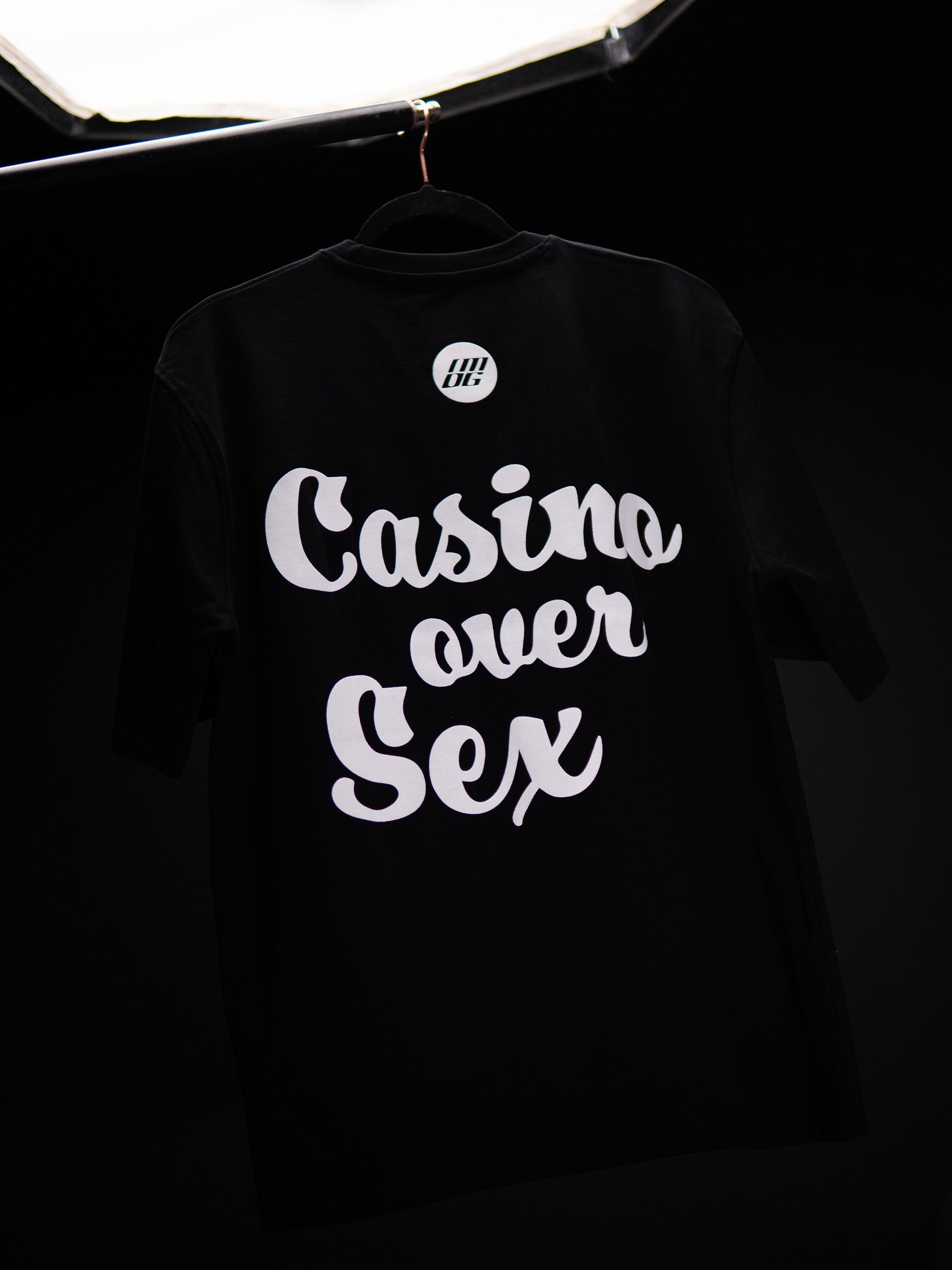 CASINO OVER SEX OVERSIZED BLACK T SHIRT