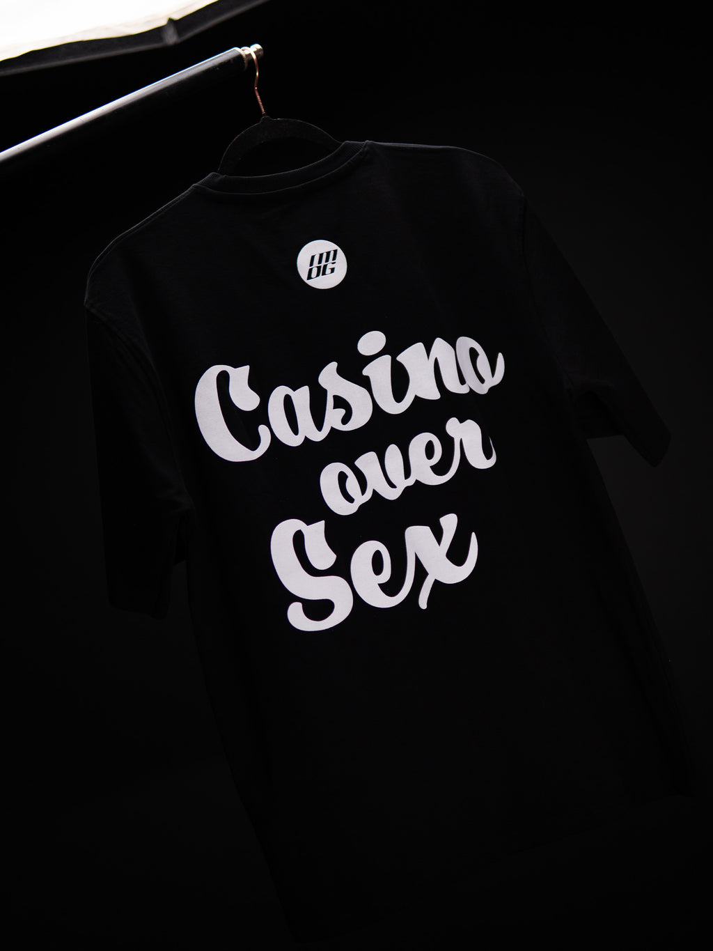 CASINO OVER SEX OVERSIZED BLACK T SHIRT