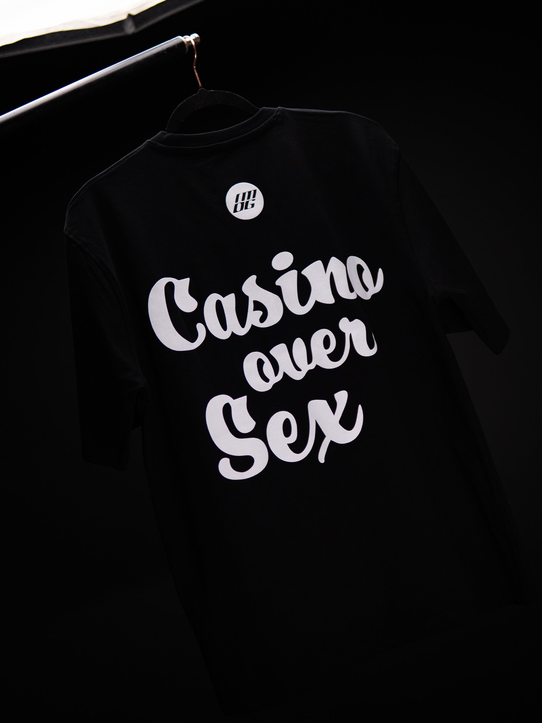 CASINO OVER SEX OVERSIZED BLACK T SHIRT