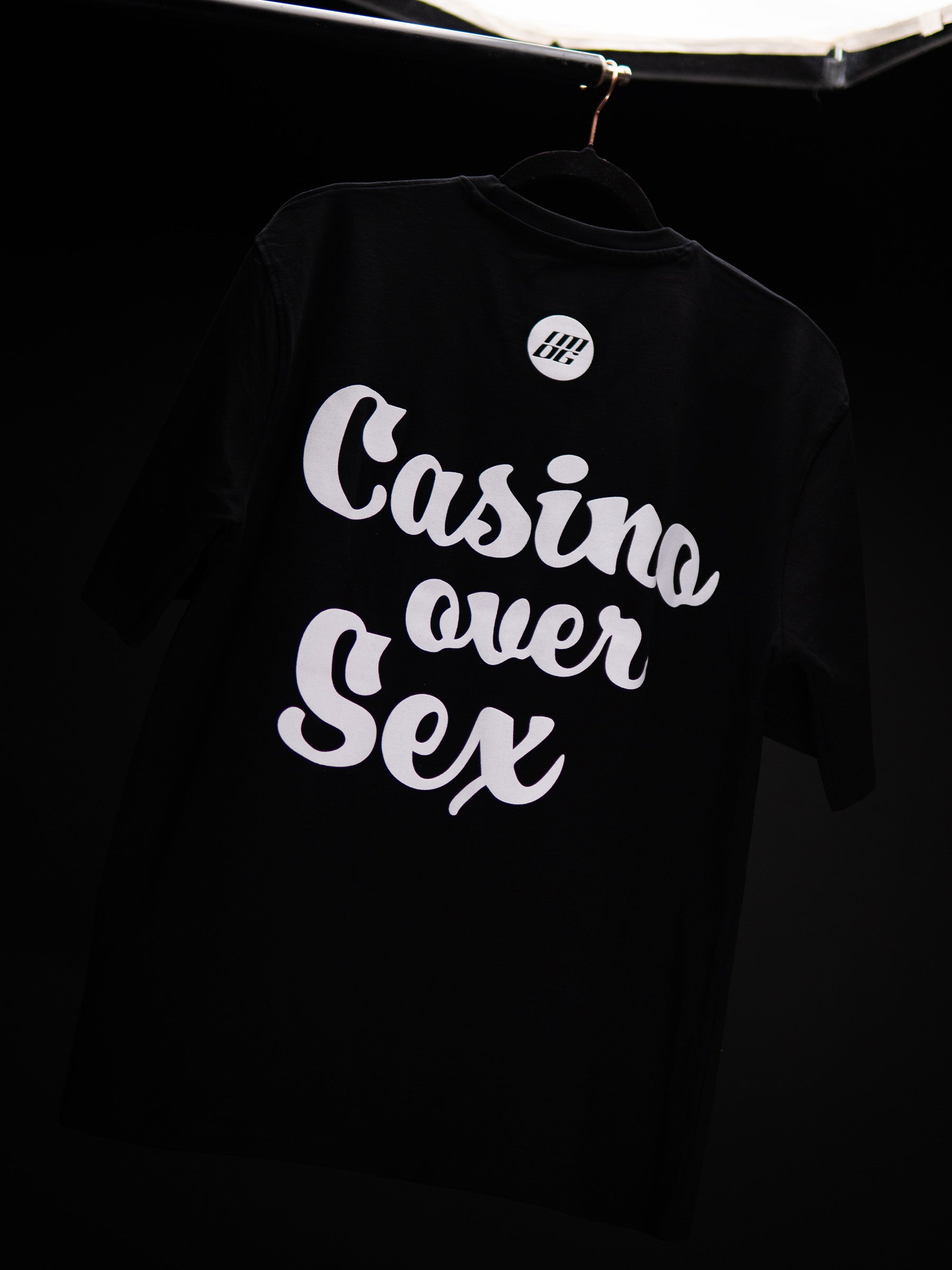 CASINO OVER SEX OVERSIZED BLACK T SHIRT
